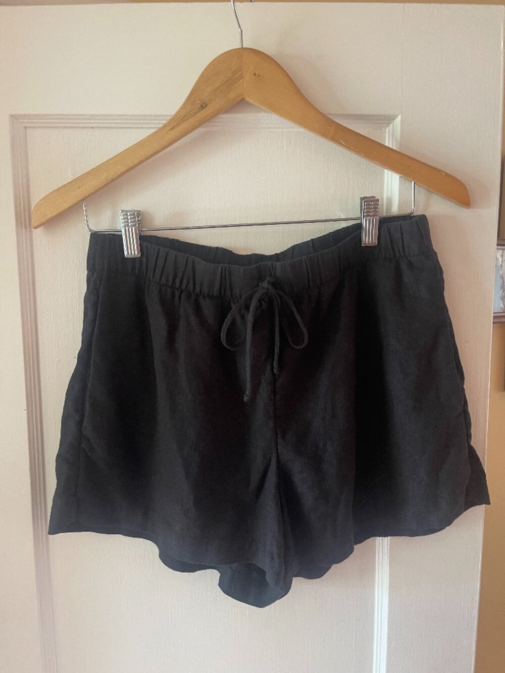Black Drawstring Women's Shorts